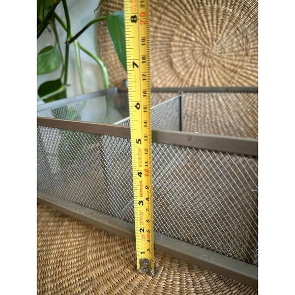 Mesh Metal Desk Organizer with 3 Compartments - Picture 6 of 12